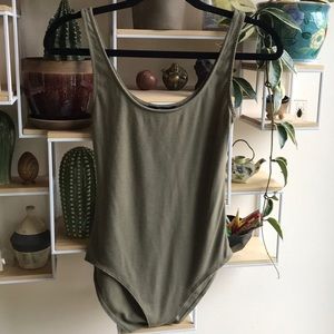 Sage green body suit